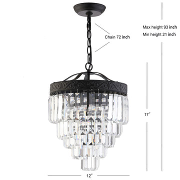 Wyatt 12" Crystal LED Chandelier - JONATHAN Y
